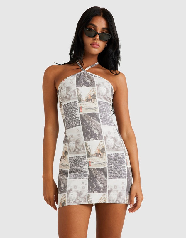 KYOTO HALTER MINI DRESS