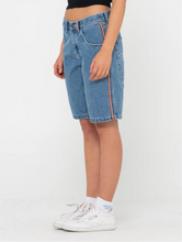 Load image into Gallery viewer, FLIP MOMMY LOW RISE WIDE LEG DENIM JORT - MDY BLU/ ORNG
