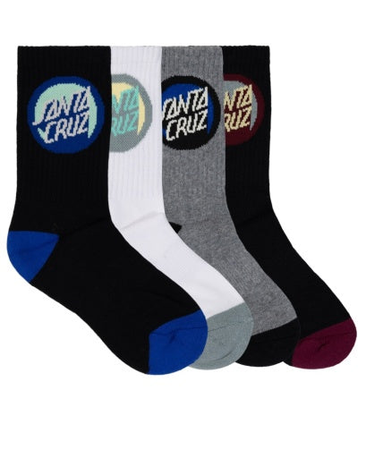 BOLD SHADOW DOT CREW SOCK 4 PACK - BOYZ