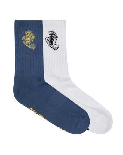 SCREAMING HAND STRIP CREW SOCK 2 PACK