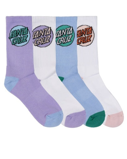 OTHER DOT CREW SOCK 4 PACK - WHT-VB-P - WOMENS