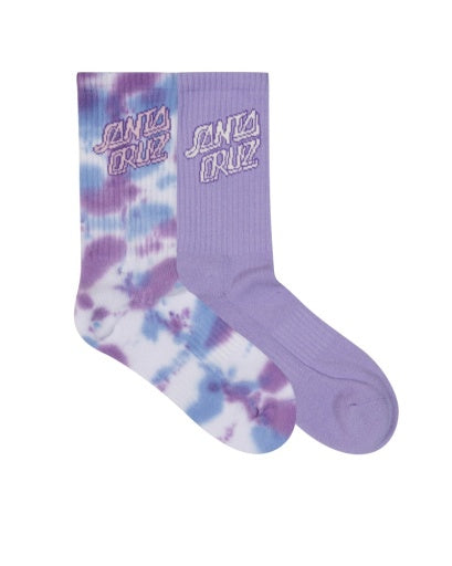 SCRAWL STACK CREW SOCK 2 PACK - WOMENS