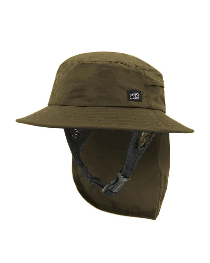 INDO STIFF PEAK SURF HAT - OLIVE