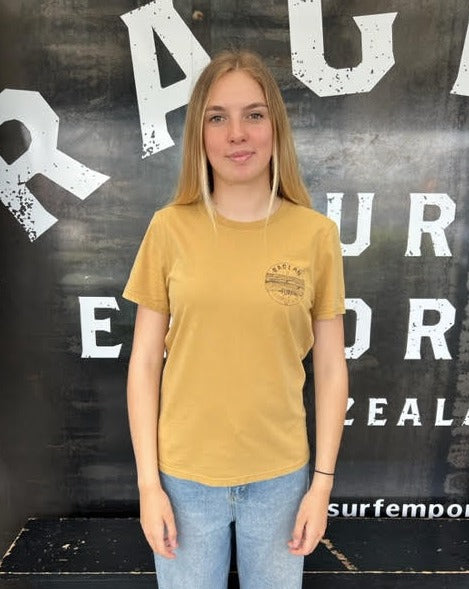 RSE WOMENS FADED TEE - MUSTARD