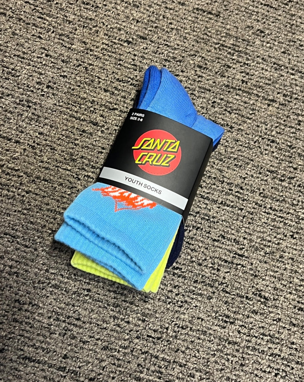 FLAMED NOT A DOT SOCK YOUTH - BLUE TIE DYE (2 PACK)