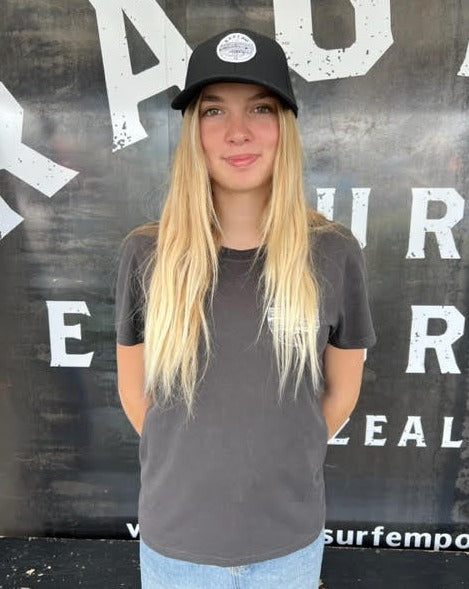 RSE GRADE CAP WHITE LOGO - BLACK