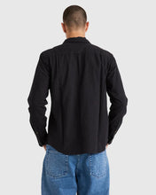 Load image into Gallery viewer, BASE LINEN LS SHIRT /  BLK
