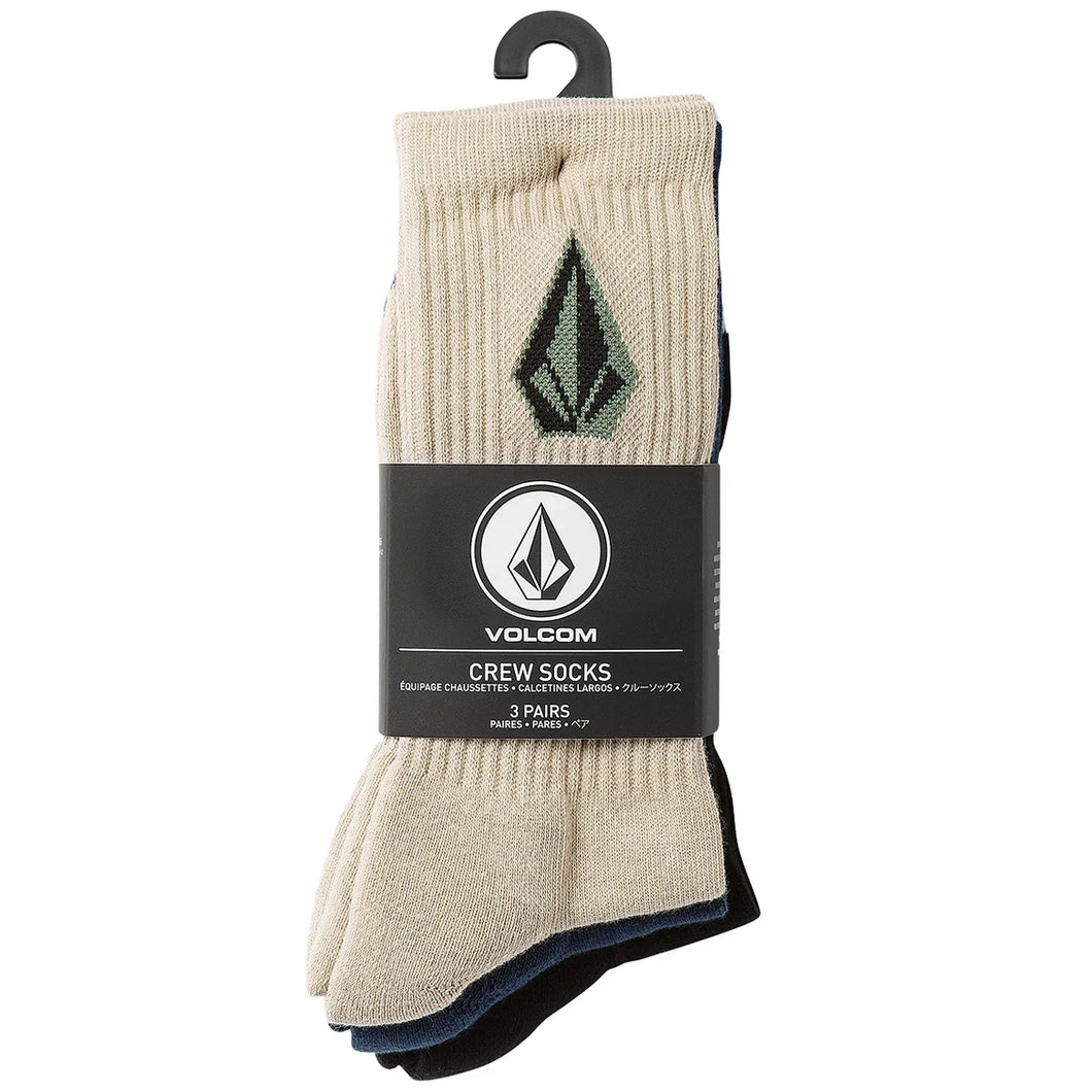FULL STONE MIX SOCK 3 PCK PALE KHAKI