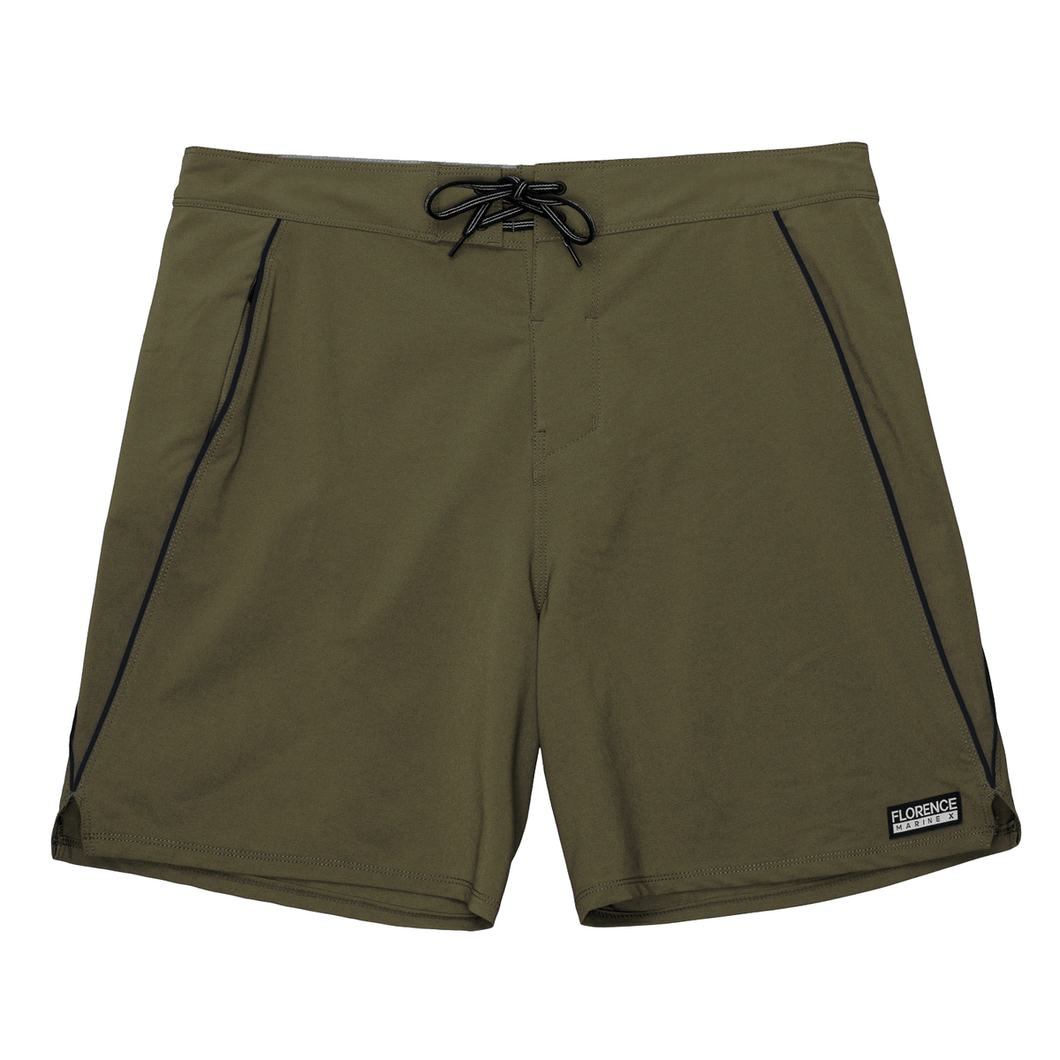 BURGEE GAMMA BOARDSHORT - BURNT OLIVE