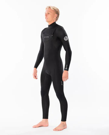 RIP CURL DAWN PATROL 4-3 CHEST ZIP STEAMER - Black