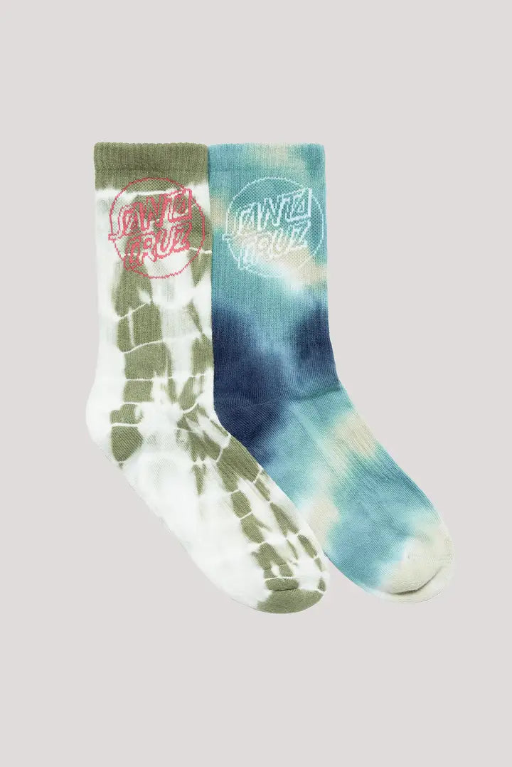 OPUS DOT YOUTH CREW SOCK 2 PACK - MSS TDYE / DK BLU