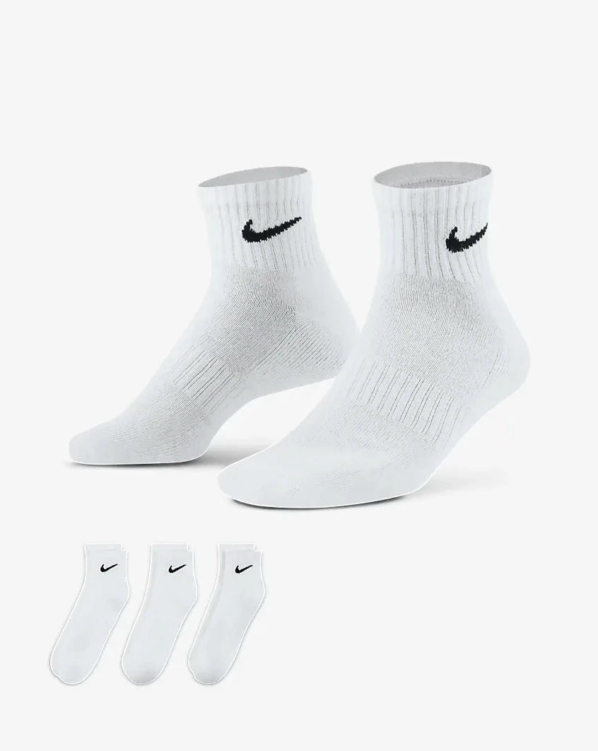 EVERYDAY CUSHIONED ANKLE SOCKS (3 PAIRS) - WHITE