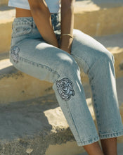 Load image into Gallery viewer, High Mom Jean Flower Patch
