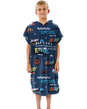 Load image into Gallery viewer, HOODED PRINT TOWEL BOY - Navy/Red

