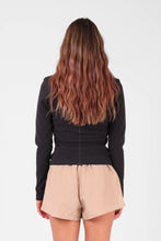 Load image into Gallery viewer, MID WEIGHT RIB TOP - WASH BLACK

