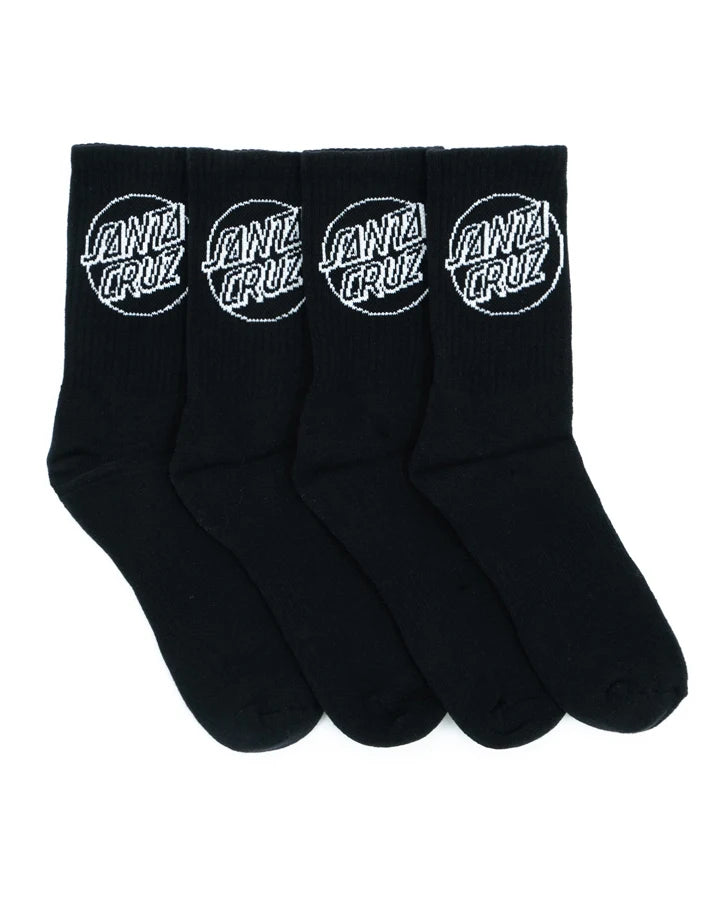 OPUS DOT 4 PACK CREW SOCKS - BLACK