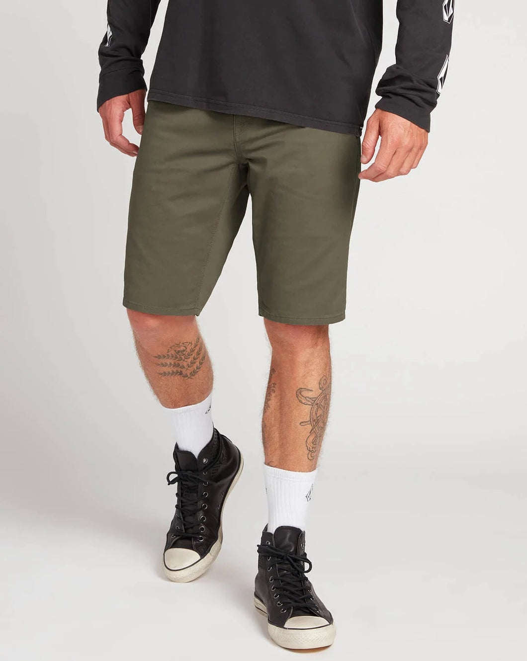 SOLVER LITE 5 POCKET SHORTS - ARMY GREEN COMBO