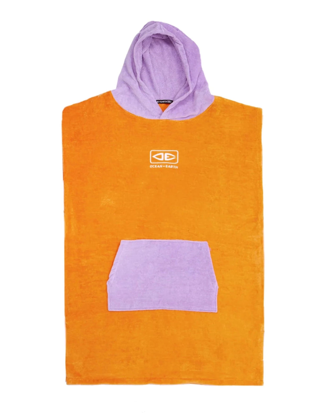 YOUTH HOODED PONCHO - APRICOT VIOLET