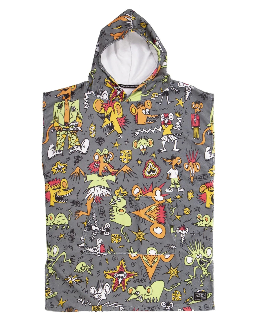YOUTH IRVINE HOODED PONCHO - Charcoal
