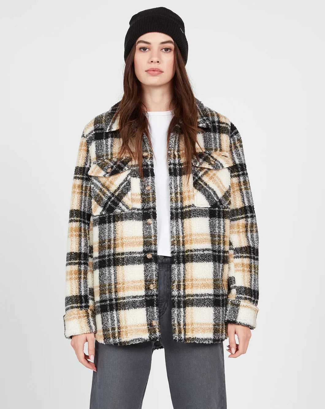 SILENT SHERPA JACKET - HAZELNUT