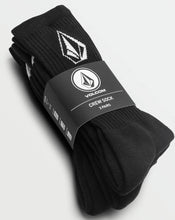 Load image into Gallery viewer, FULL STONE CREW SOCK 3 PACK - BLACK
