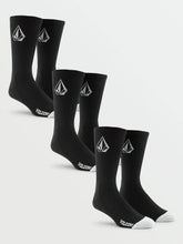 Load image into Gallery viewer, FULL STONE CREW SOCK 3 PACK - BLACK
