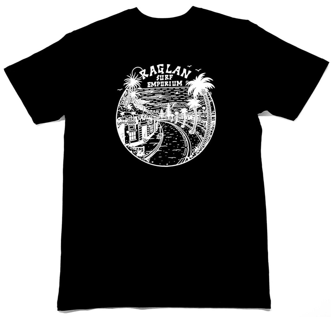 RSE OUTLINE TOWN TEE - BLACK