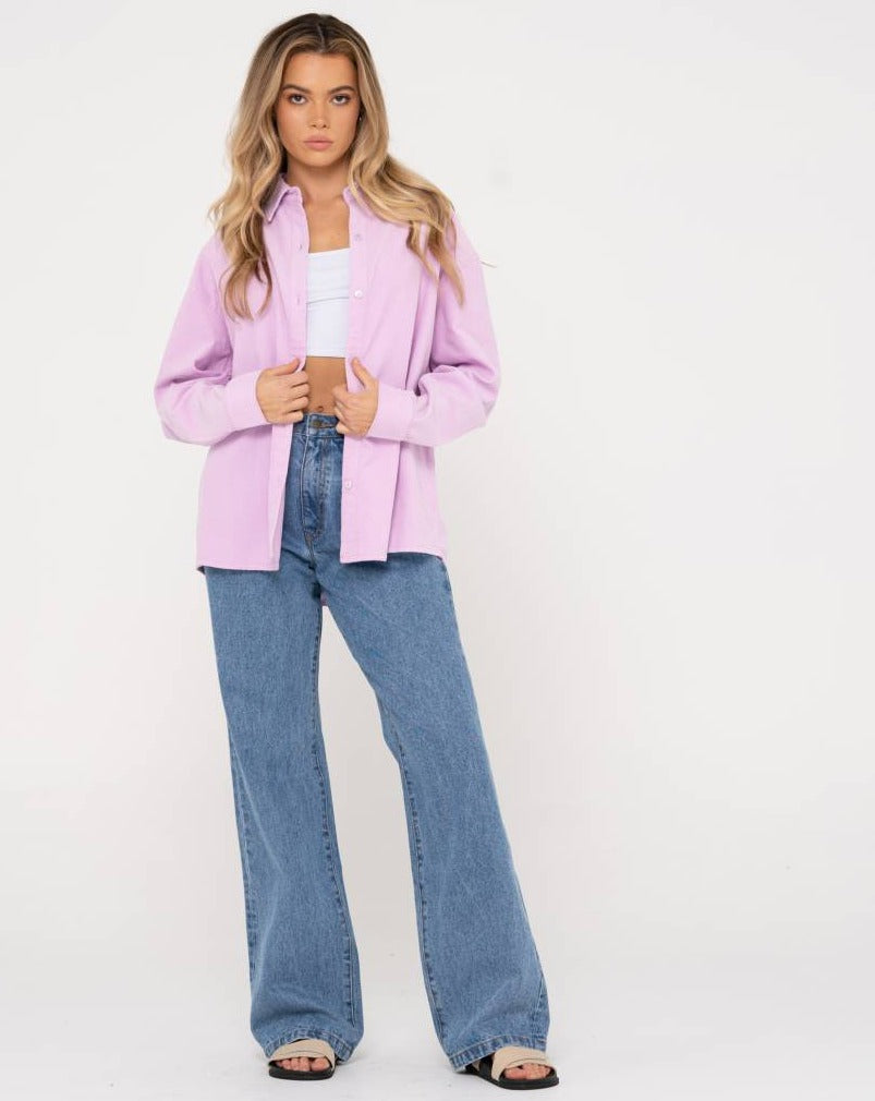 High baggy jean - Sea Blue