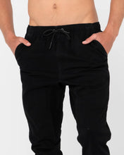 Load image into Gallery viewer, HOOKED OUT ELASTIC PANT - BLACK
