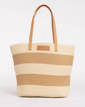 Load image into Gallery viewer, HAILEY STRAW BEACH BAG - Nat/Caramel
