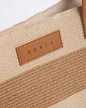 Load image into Gallery viewer, HAILEY STRAW BEACH BAG - Nat/Caramel
