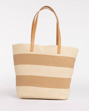 Load image into Gallery viewer, HAILEY STRAW BEACH BAG - Nat/Caramel
