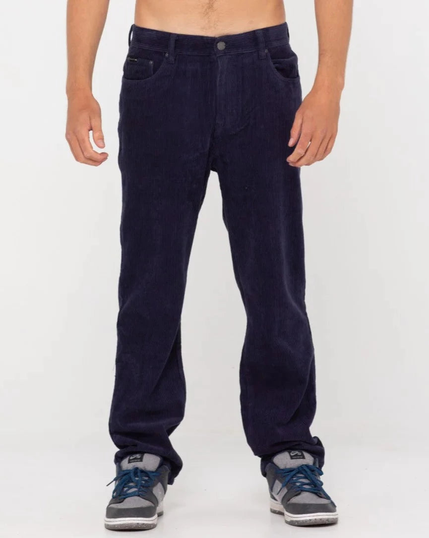 Rifts 5 Pocket Straight Fit Cord Pant - Navy Blue