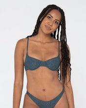 Load image into Gallery viewer, TROPICA BALCONETTE TIE BIKINI TOP - Dusty Teal
