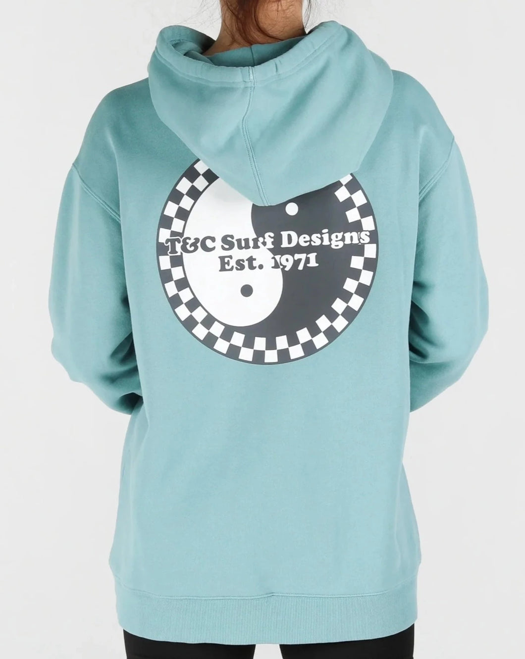 PEARL CITY POP HOOD - WASHED TEAL