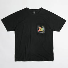 Load image into Gallery viewer, BORDER CHECK TEE - WASHED BLACK
