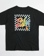 Load image into Gallery viewer, BORDER CHECK TEE - WASHED BLACK
