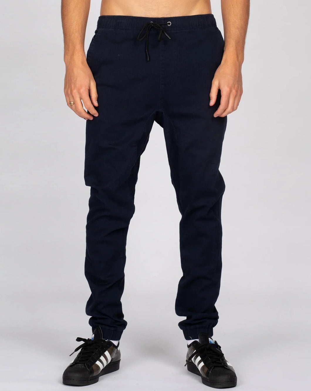 HOOK OUT ELASTIC PANT - NAVY BLUE