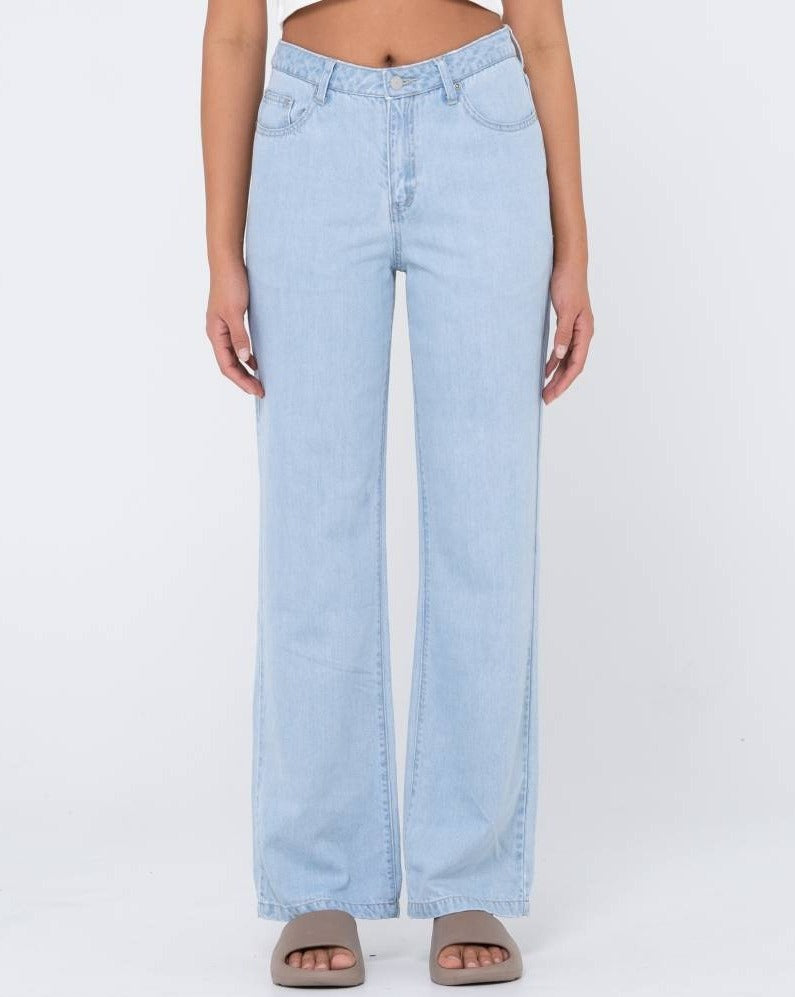 Mid rise straight jean - Sky Blue Heather