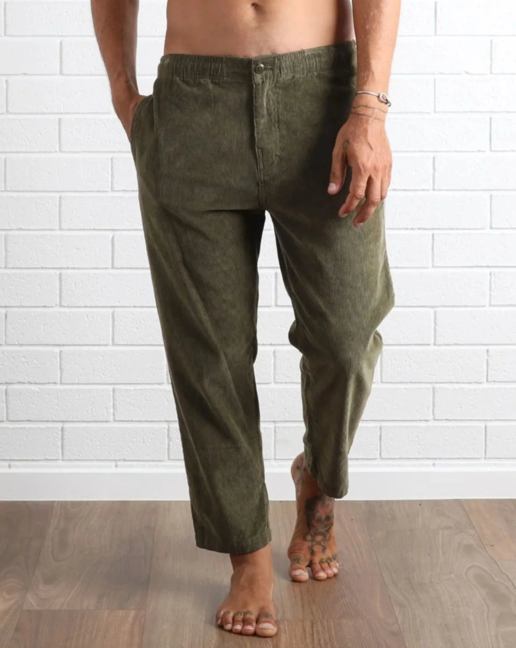 WHALER CORD PANT - MILITARY