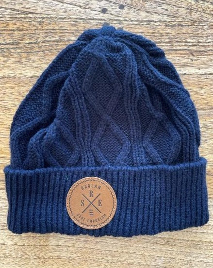 RSE KNOT CABLE X BEANIE - NAVY