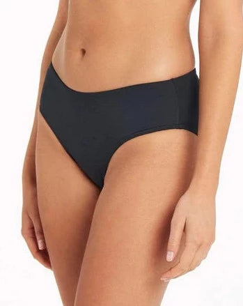 ESSENTIALS MIDI BIKINI PANT - BLACK