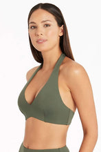 Load image into Gallery viewer, ESSENTIALS MULTI FIT HALTER BRA - KHAKI
