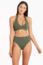 Load image into Gallery viewer, ESSENTIALS MULTI FIT HALTER BRA - KHAKI
