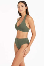 Load image into Gallery viewer, ESSENTIALS MULTI FIT HALTER BRA - KHAKI
