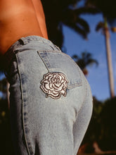 Load image into Gallery viewer, High Mom Jean Flower Patch
