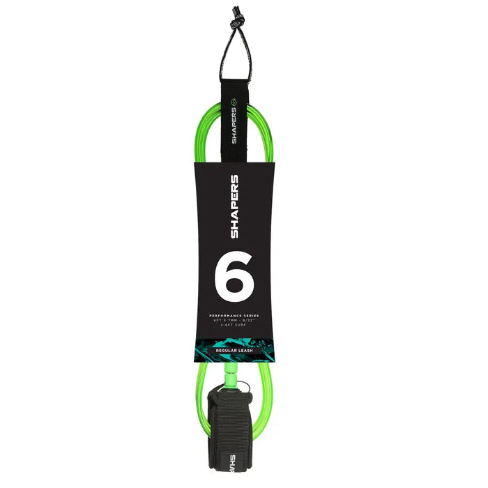 6FT SHAPERS REGULAR LEASH - GREEN