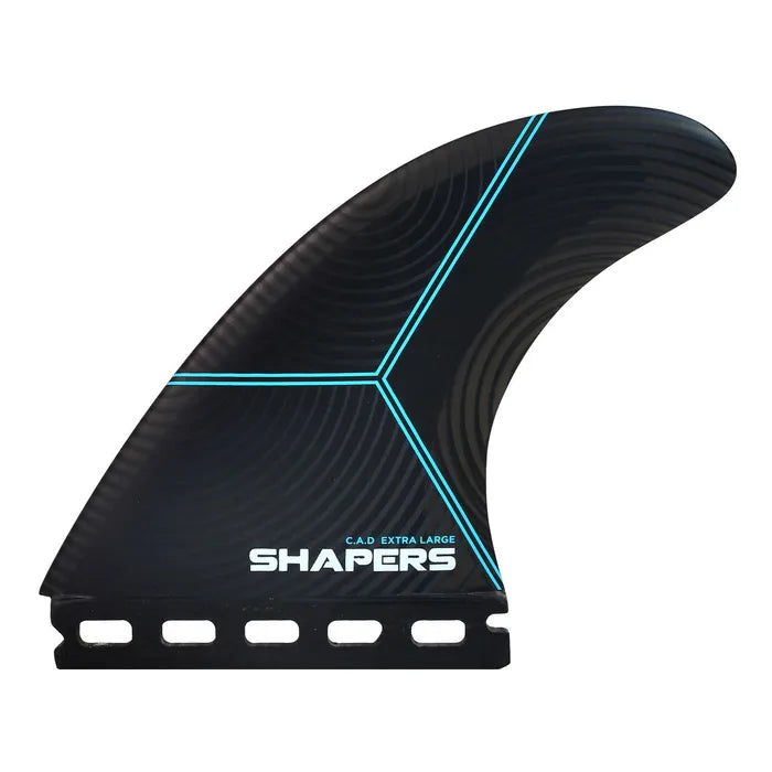 SHAPERS C.A.D X-LARGE 3-FIN SINGLE TAB BASE