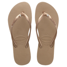 Load image into Gallery viewer, HAVAIANAS SLIM SW II CRYSTAL - Rose Gold
