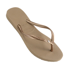 Load image into Gallery viewer, HAVAIANAS SLIM SW II CRYSTAL - Rose Gold
